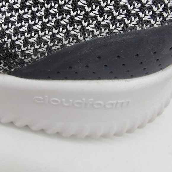 Adidas Sneakers Cloudfoam Shoe Womens Size 7 Grey & Black Athletic Running - Picture 4 of 11